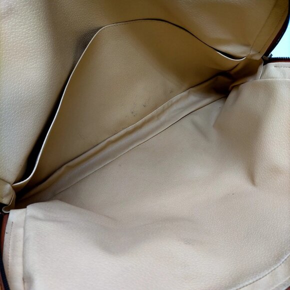 (L4) Authentic MCM Crossbody Bag Brown PVC Luxury Vintage Designer Handbag - Picture 6 of 9